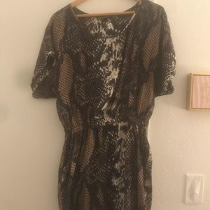 Snakeskin mini dress